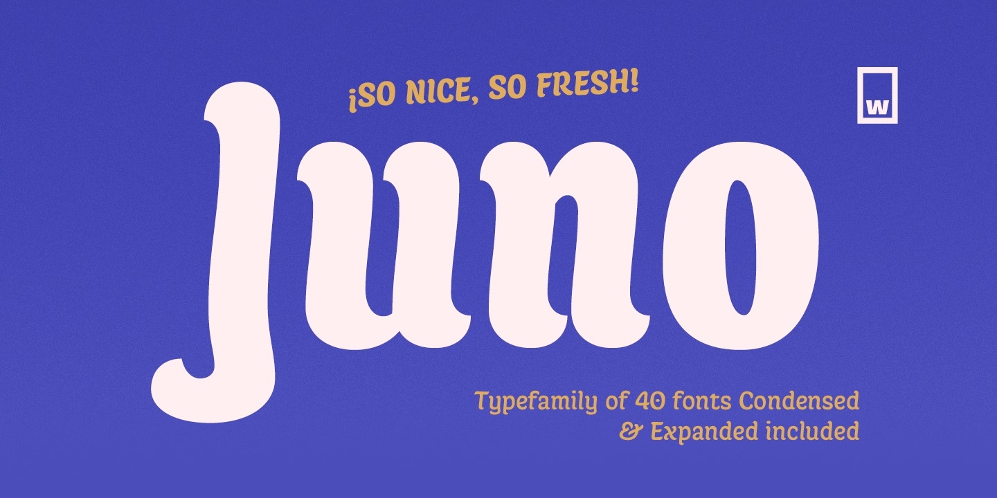 Ejemplo de fuente Juno Semicondensed Bold Italic